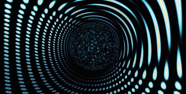 Free data tunnel digital illustration