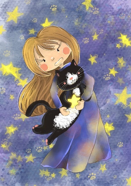 Download free HD stock image of Drawing Cat Free drawing cat pet illustration