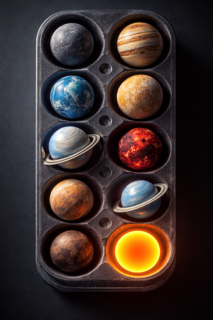 Free surreal planets solar system art creative concept illustration