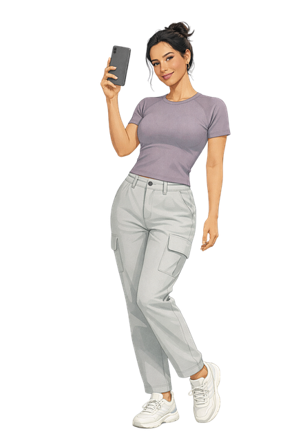 Free young woman female illustration smartphone vector