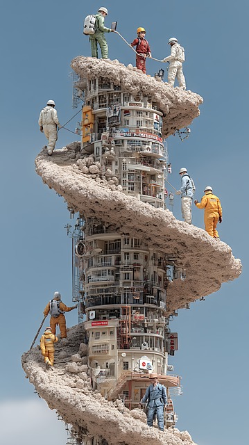 Free miniature figure climb illustration