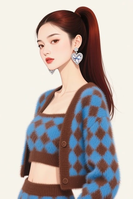 Free ai generated woman long hair illustration