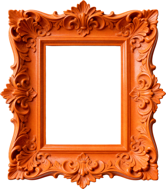 Free orange baroque frame decorative illustration