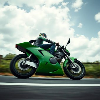 Free Motorcycle Green illustration and picture
