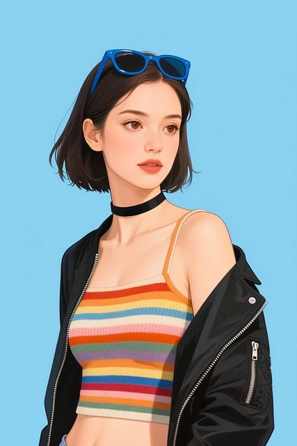Free ai generated woman brown hair illustration