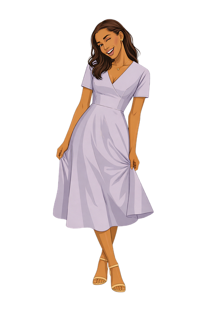 Free woman illustration fashion illustration elegant dress vector
