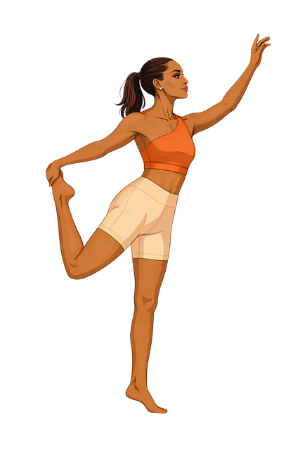 Free woman yoga yoga pose illustration