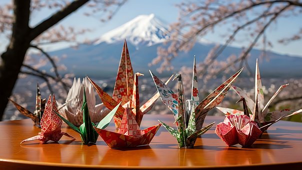 Free Origami Cranes photo and picture