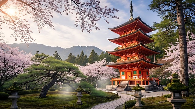 Free Pagoda Japanese Architecture illustration and picture