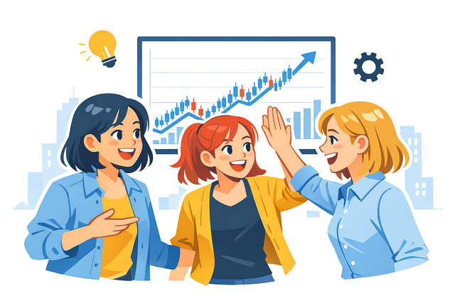 Free achievement celebration high-five illustration