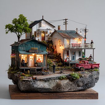 Miniatur, Modell, Sehr Klein, Hütte
