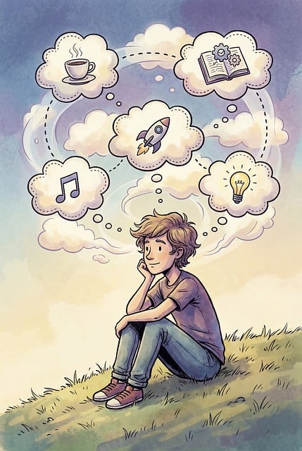 Free boy outdoors grass illustration