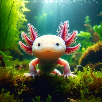 Axolotl, Natur, Tier, Amphibie