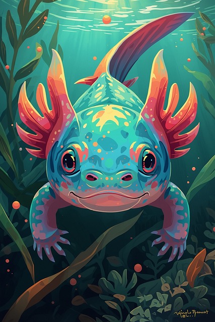 Axolotl, Natur, Tier, Amphibie