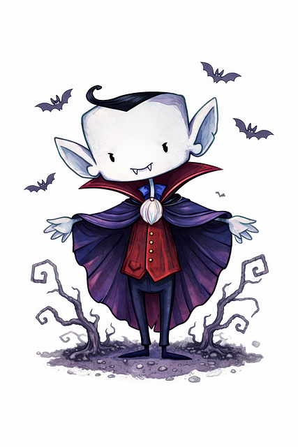 Download free HD stock image of Cute Vampire Cartoon Vampire Free cute vampire cartoon vampire halloween character illustration