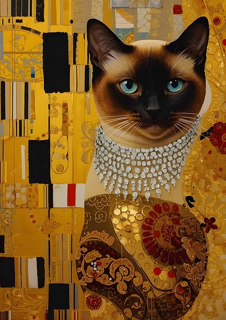 Siamees, Kattenkunst, Gouden Kunst, Kat