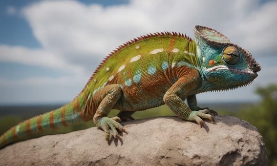 Kameleon, Reptil, Dyr, Natur, Øgle