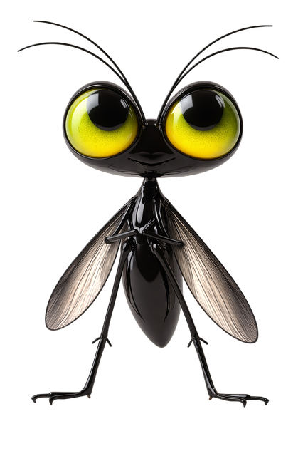 Free fantasy creature cute insect cartoon character illustration