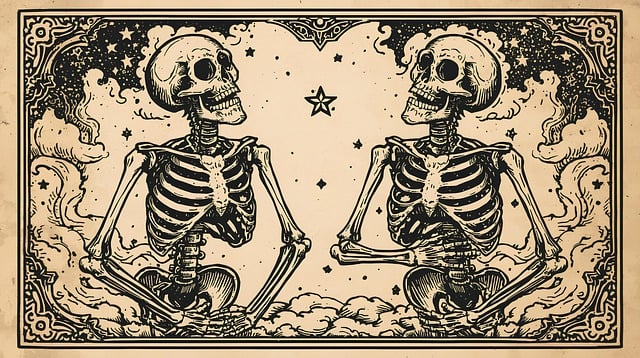 Free ai generated nature skulls illustration