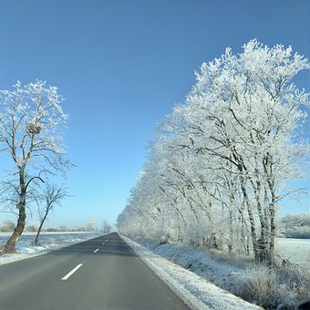 Winter, Schnee, Frost, Landschaft, Weg