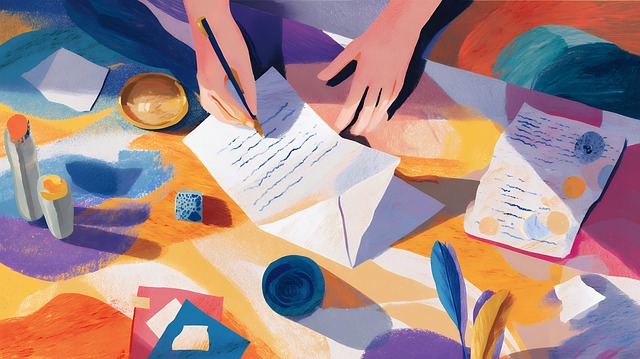 Free writing letter table illustration