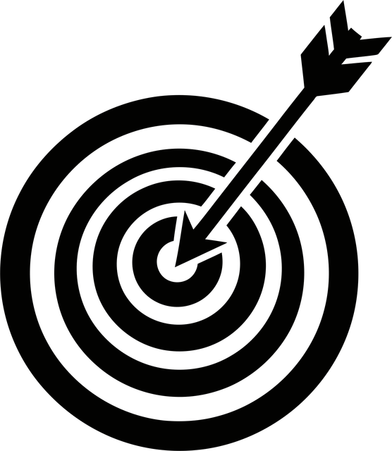 Free target arrow bullseye vector