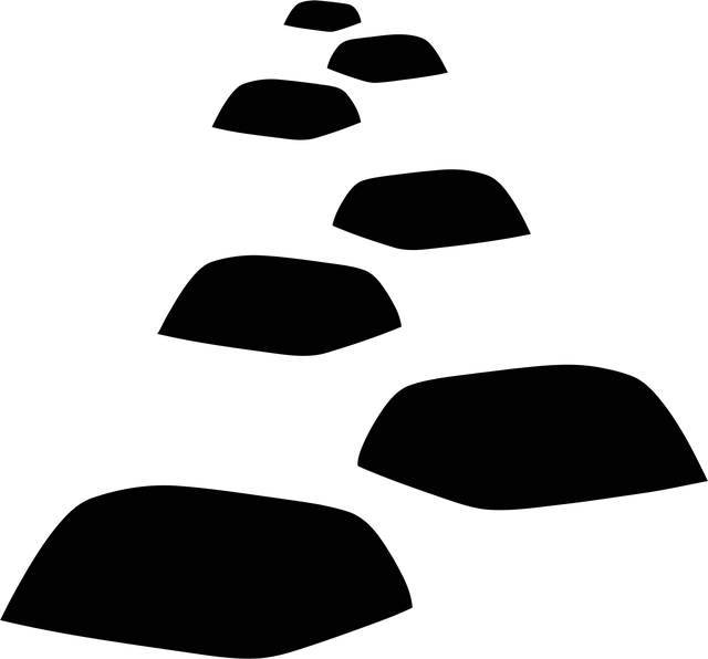 Free stepping stones path journey vector