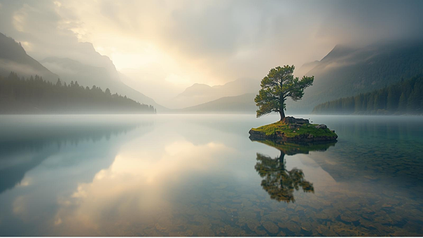 Natur, Solopgang Sø, Sø, Solopgang