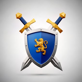 Escudo, Espada, León, Caballero, Rey