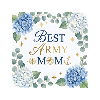 Free Best Army Mom Hydrangea illustration and picture