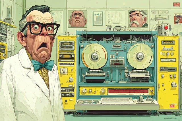 Free man computer scientist illustration