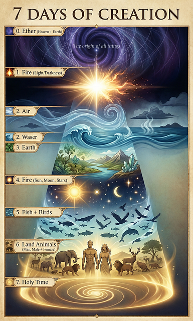 Free Days Of Creation Creation Of The World illustration and picture