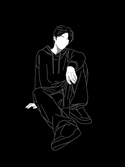 Free Man Sitting illustration and picture