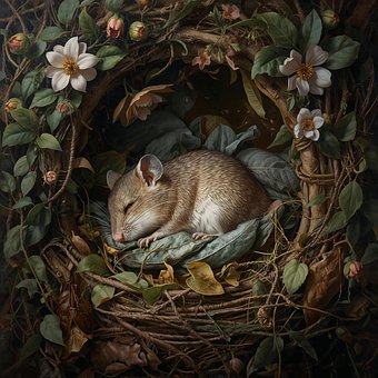Slapende Muis, Natuur, Nest, Slaapmuis