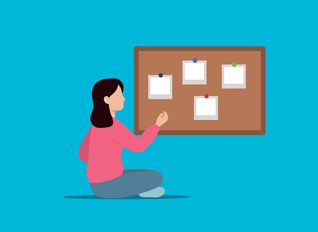 Free planning board woman ideas vector