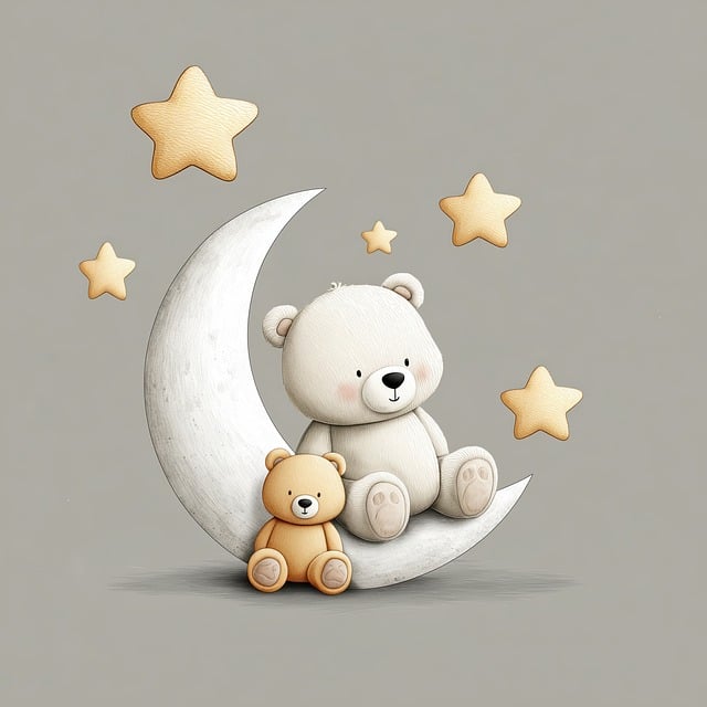 Free bedtime sleep baby illustration
