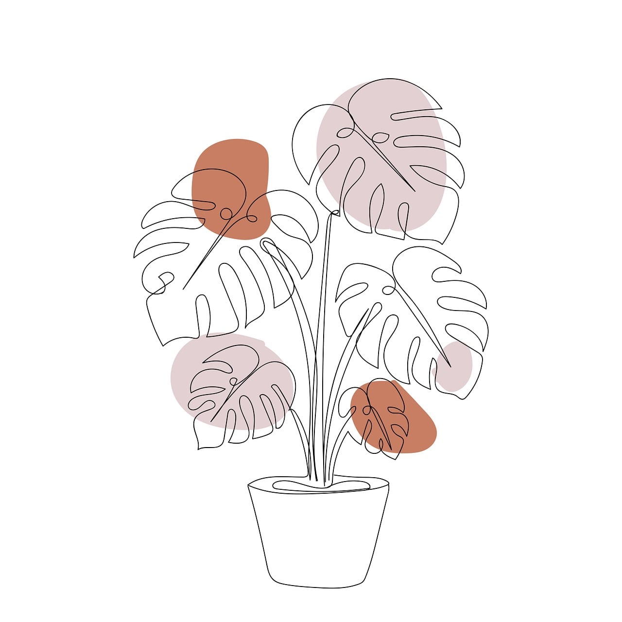 Free drawing botanical background illustration