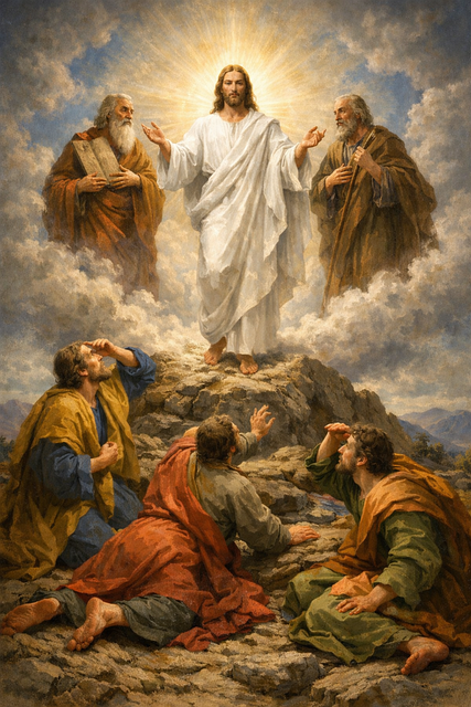 Free transfiguration jesus christ bible illustration