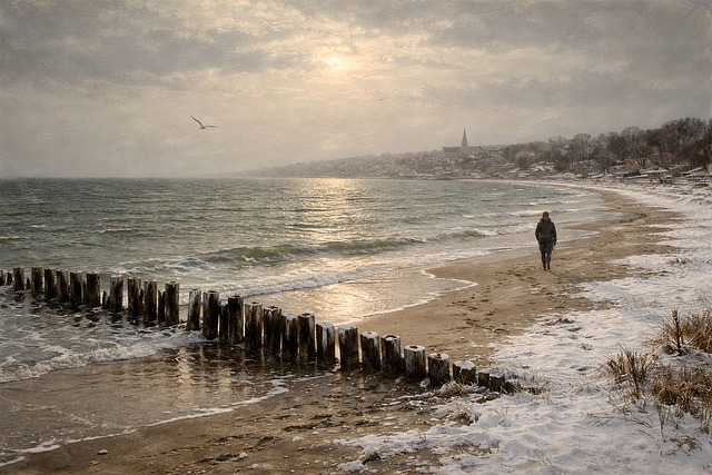 Free oil painting to paint winter illustration