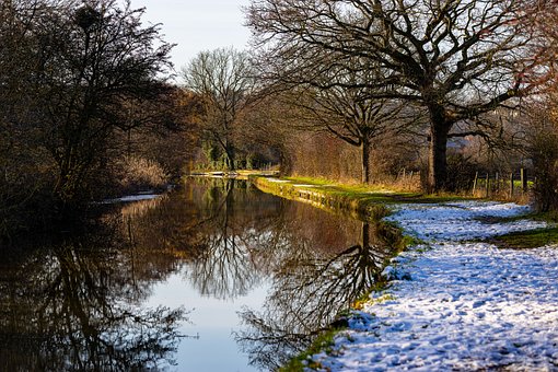 Free Canal Winter photo and picture