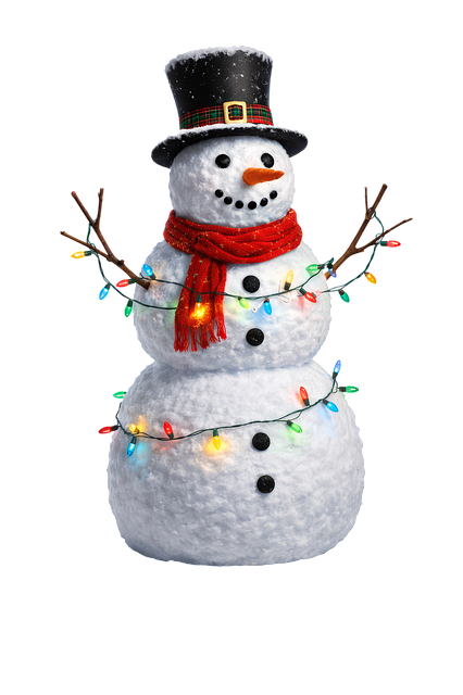 Free snowman christmas decoration winter holiday illustration