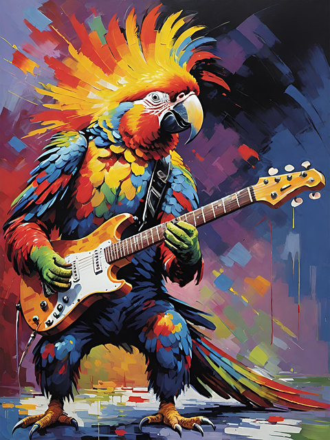 Free Parrot Painted illustration and picture