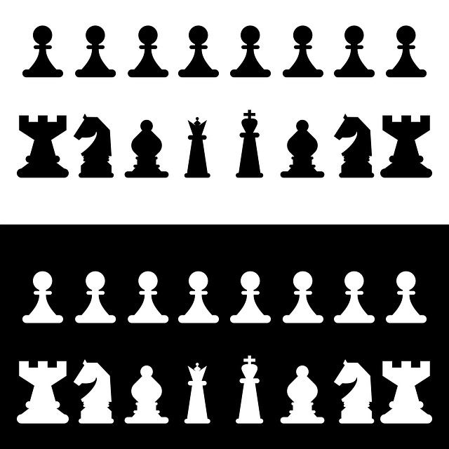 Free black pawn game vector
