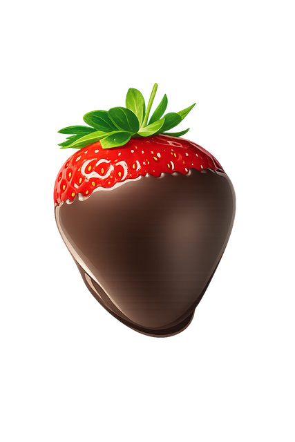 Free chocolate strawberry romantic dessert valentine treat vector