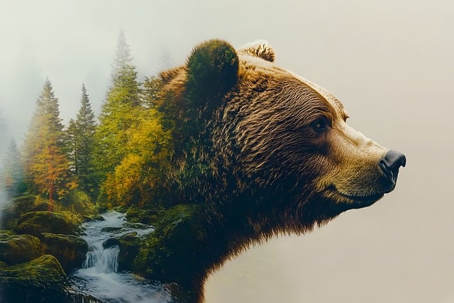 Free bear nature force illustration