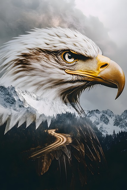 Free eagle liberty transformation illustration