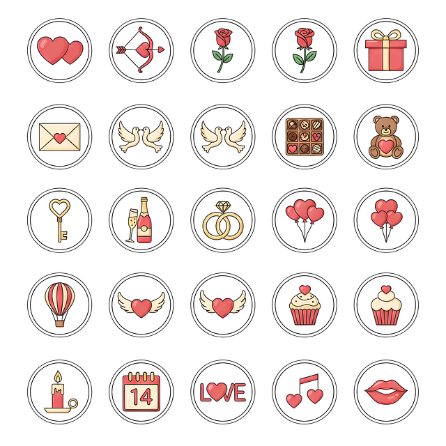 Free valentine's day love heart illustration