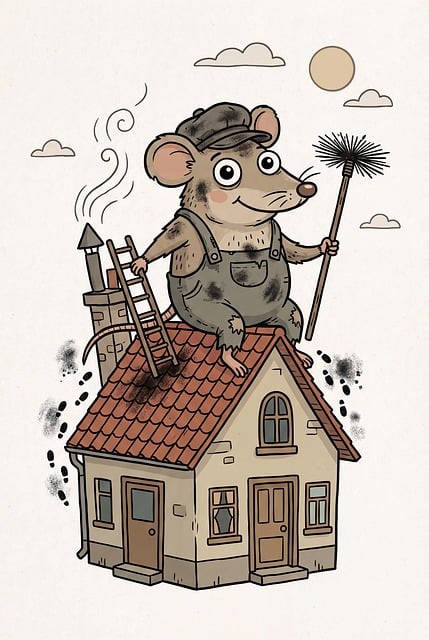 Free mouse chimney sweep illustration