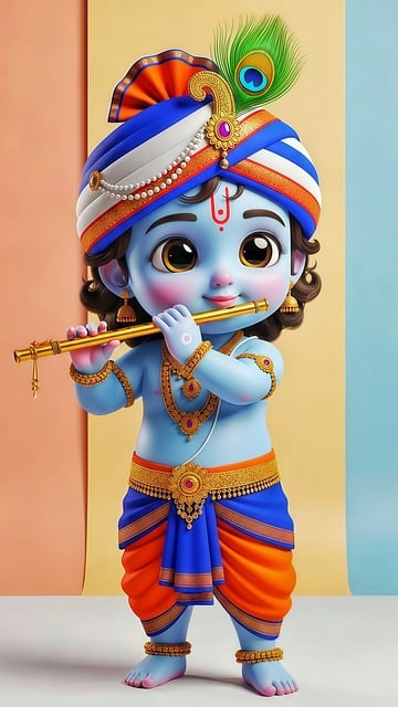 Free krishna radha hindu illustration