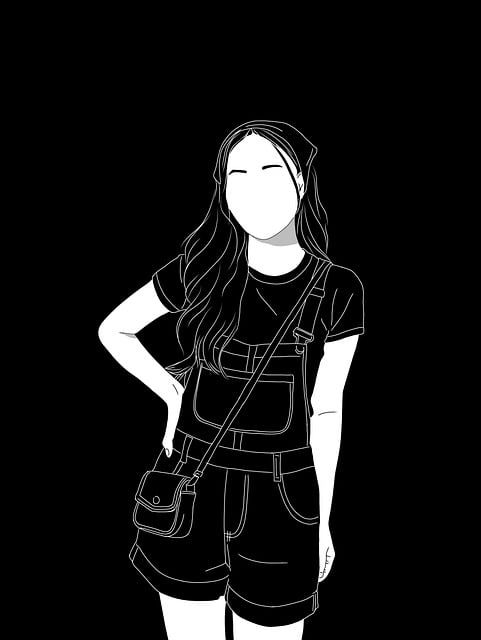 Free Black-And-White Person illustration and picture